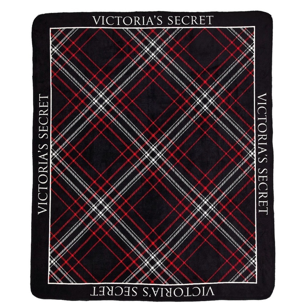 Victoria's Secret Red and Black Plaid Blanket